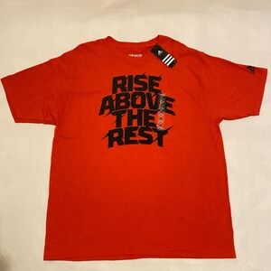 Adidas Red The Go-To Tee Rise Above The Rest Graphic Print T-Shirt Size 2XL